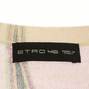 ETRO シルク カシミヤ プリント ニット 46 ボルドー ピンク マルチカラー