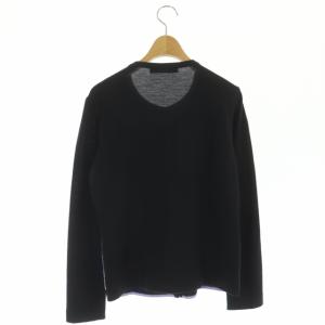 LEONARD ファッション ウール フロントプリント スパンコール カーディガン ニット 長袖 38 ブラック マルチカラー