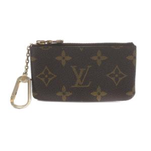 ポシェット・クレ コインケース キーケース モノグラム フックチェーン付き レザー 茶 ブラウン M62650