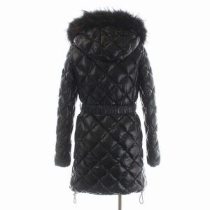 TATRAS PIANETA ダウンコート フード ラクーンファー ベルト付き 01 黒 LTA-4212