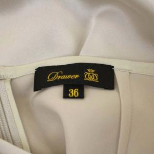 Drawer サテンフレアスカート ロング 36 ライトベージュ