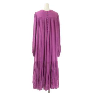FREAK'S STORE 22SS ワンピース 長袖 ロング バックボタン M 紫 パープル