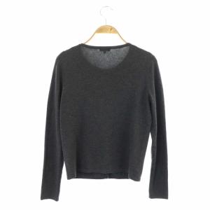 TOCCA ニットカーディガン シルク カシミヤ混 長袖 ビジューボタン M ダークグレー