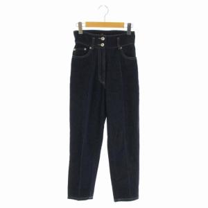 21SS HIGH WAIST TAPERED DENIM デニムパンツ ジーンズ テーパード ジッパーフライ 24 インディゴブルー