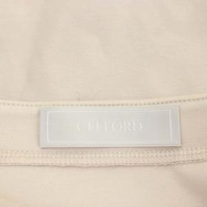 CELFORD シアースリーブコンビカットソー 七分袖 ボリュームスリーブ ボートネック 36 ライトベージュ ベージュ
