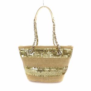 kate spade new york トートバッグ ハンドバッグ スパンコール ジュート ベージュ 金 ゴールド