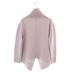 ANAYI 紡毛ウールバックスリットプルオーバー ニット セーター 長袖 タートルネック 36 ピンクパープル