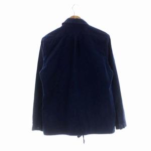 Frank Leder プルオーバーシャツ 長袖 S 紺 ネイビー