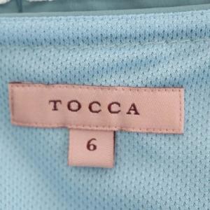 TOCCA 21SS RIPOSINO DRESS ドレス ワンピース フレンチスリーブ ひざ丈 ギャザー 6 ライトブルー