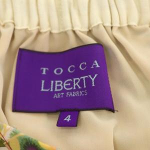 TOCCA LIBERTY 花柄 ギャザースカート フレア 膝丈 4 マルチカラー