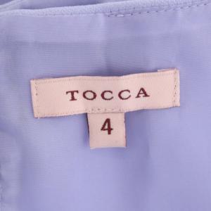 TOCCA バックリボン フレンチスリーブ ワンピース 膝丈 4 紫 パープル