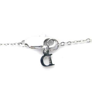 Christian Dior ネックレス ハート パール シルバー色