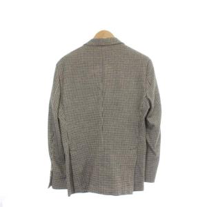 Brooks Brothers DONDI JERSEY テーラードジャケット シングル 2B 背抜き 千鳥格子柄 41R ベージュ 黒 ブラック