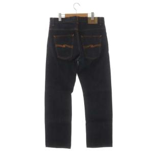 Nudie Jeans LOOSE LEIF DRY SELVAGE デニムパンツ ジーンズ ストレート ボタンフライ W32 L32 紺 ネイビー