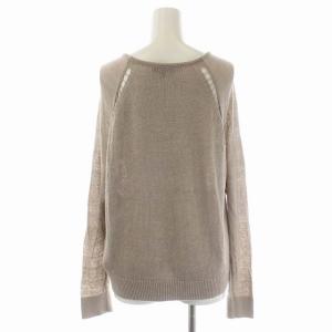 Theory 21SS SAG HARBOR / MULTI GG LS ニット セーター 長袖 リネン S グレージュ