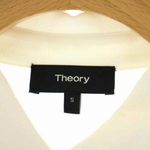 Theory SHALLOW GEORGETTE MAYBETH シアーシャツ ステンカラー 長袖 S 白 ホワイト