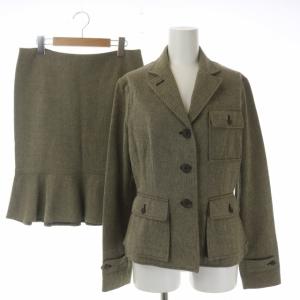 セットアップ 上下 ジャケット テーラード 薄手 タイトスカート ひざ丈 9 11 ベージュ 黒 ブラック