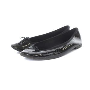 Repetto リリ バルゴ LILI BALLGO バレエシューズ ローヒール ラウンドトゥ パテントレザー リボン 38 24cm 黒