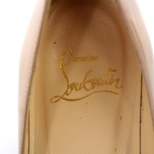 Christian Louboutin パンプス パテントレザー 35 22cm ピンクベージュ