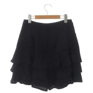 M'S GRACY キュロットパンツ ショートパンツ ティアード フレア 40 黒 ブラック