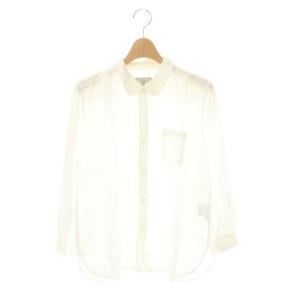 シャツ ボタンダウン 長袖 リネン 2 白 ホワイト