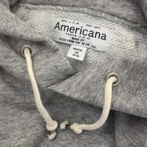 AMERICANA Amey パーカー フーディー プルオーバー スウェット 長袖 プリント M グレー