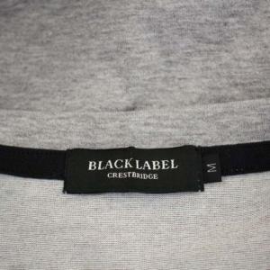 BLACK LABEL CRESTBRIDGE ロゴ Tシャツ カットソー 半袖 M グレー 黒 ブラック