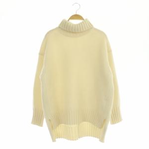 TOMORROWLAND ニット セーター ハイネック 長袖 ウール カシミヤ混 S アイボリー