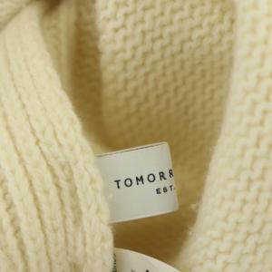 TOMORROWLAND ニット セーター ハイネック 長袖 ウール カシミヤ混 S アイボリー