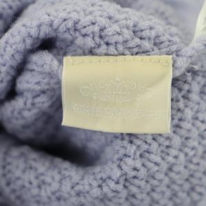 GRACE CONTINENTAL 刺繍ケーブルニットワンピース ロング 長袖 リボン 36 ラベンダー 白 ホワイト