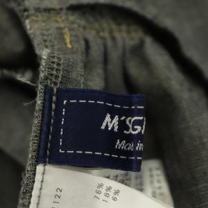 M'S GRACY 21SS デニムワンピース ジャンスカ ロング ベルト付き リネン混 38 黒 ブラック