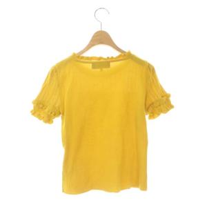 M'S GRACY ニット カットソー 半袖 フリル 38 黄色 イエロー