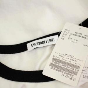 EVERYDAY I LIKE 21AW Modern Garconne Tシャツ カットソー 半袖 プリント 白 ホワイト 黒 ブラック