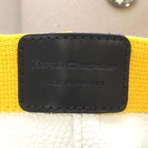 Hervé Chapelier リュクス舟型トートM ハンドバッグ コーテッドキャンバス ブラン ジョーヌ 707GP