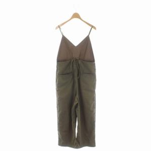 BEAUTY&YOUTH UNITED ARROWS ナイロンウェザーサロペット ワイドパンツ S 茶 ブラウン