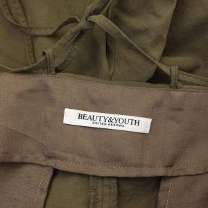 BEAUTY&YOUTH UNITED ARROWS ナイロンウェザーサロペット ワイドパンツ S 茶 ブラウン