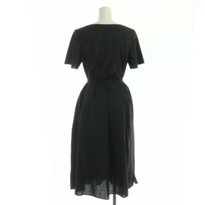 BLUE LABEL CRESTBRIDGE ワンピース スキッパー ショートスリーブ ロング コットン 36 紺 ネイビー