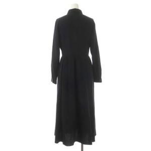 BLUE LABEL CRESTBRIDGE 22SS ウエスト切替シャツワンピース ロング 長袖 チェック 36 黒 赤 ベージュ