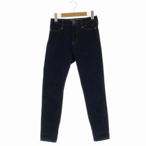 21AW ストレッチロールアップデニムパンツ ジーンズ スキニー ジッパーフライ 36 紺 ネイビー