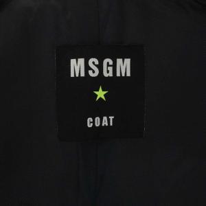 MSGM ウール ダブル ロングコート チェスター アウター 総裏地 38 オフホワイト ライトピンク