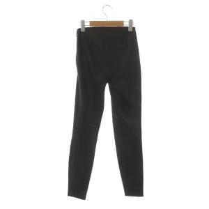 RALPH LAUREN 羊革 スキニーパンツ レザーパンツ テーパード スリム 2 黒 ブラック