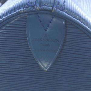 LOUIS VUITTON エピ スピーディ25 ボストンバッグ ミニ ハンドバッグ ペイント レザー 青