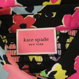 kate spade new york Floral Bouquet Midi Dress フラワーワンピース ロング ノースリーブ 花柄 0 黒 ブラック OUMU1199