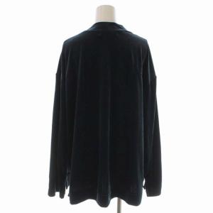 CULLNI 21AW ベロアカシュクール プルオーバー ジャケット ノーカラー 1 紺 ネイビー