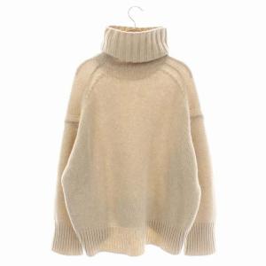 GALERIE VIE ファインウールプルオーバー ニット タートルネック セーター 長袖 S ベージュ