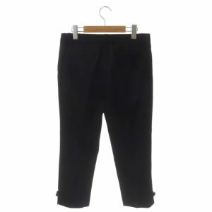 TO BE CHIC リボン アンクルパンツ テーパードパンツ 42 黒 ブラック