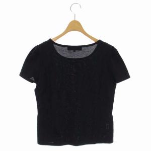 M'S GRACY SpanglexEmbroidery Tshirt  カットソー Tシャツ 半袖 スパンコール 刺繍 ラウンドネック 40
