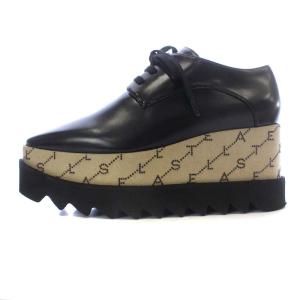 Elyse シャークソール ロゴ プラットフォームシューズ 厚底 レースアップ  34.5