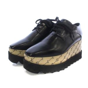 STELLA McCARTNEY Elyse シャークソール ロゴ プラットフォームシューズ 厚底 レースアップ  34.5