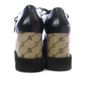 STELLA McCARTNEY Elyse シャークソール ロゴ プラットフォームシューズ 厚底 レースアップ  34.5